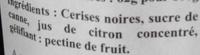 Confiture Extra Cerise Noire Ingredients