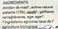 Flan  La Pistache Ingredients
