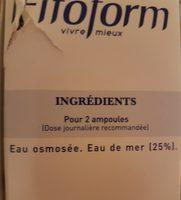 Eau De Mer Isotonique - 30 Ampoules - Fitoform Ingredients