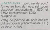 Bacon Crispy En Tranches Ingredients