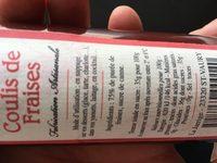 Coulis De Fraise Ingredients