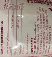 Caramel Tendre Ingredients