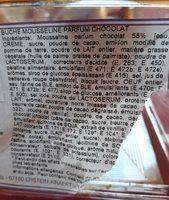 Buche Mousseline Chocolat Ingredients