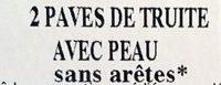 2 Pavs De Truite Avec Peau Sans Artes Ingredients