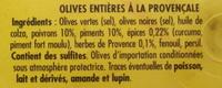 Olives  La Provenale Ingredients