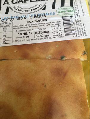 Tourte Aux Blettes