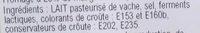 Tomme Des Pyrnes IGP (28 %MG) Ingredients