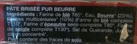 Pte Brise Pur Beurre Ingredients