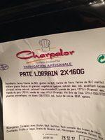 Pate Lorrain Ingredients