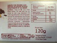 Sabls Rhum Raisins Ingredients