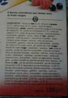 Barres Fruits Rouges Moelleuses Ingredients