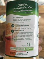 Jus D'orange Pur Jus Sans Pulpe Ingredients