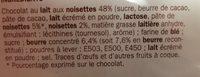 Biscuit Petit Beurre P'Tit Deli Chocolat /noisette Ingredients