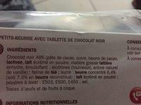 Le Petit Beurre Tablette Chocolat Noir Ingredients