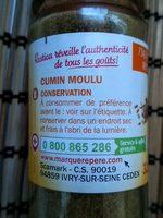 Cumin Moulu Ingredients