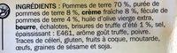 Lingot D'crase De Pommes De Terre  La Truffe D't Ingredients