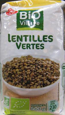 Lentilles Vertes Bio - 500 G - Bio Village