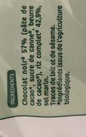 Galette De Riz Au Chocolat Noir Ingredients