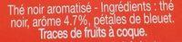 Th Noir 3 : Saveur Fraise Des Bois Rhubarbe Ingredients