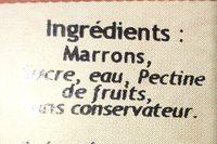 Creme De Marron Ingredients