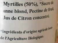 Confiture De Myrtille Ingredients