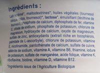 Lait Pour Nourrisson 3me Ge Bio. Ingredients