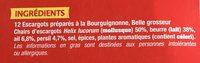 12 Escargots  La Bourguignonne - Belle Grosseur Ingredients