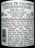 Chateau De Caladroy Vieilles Vignes 2004 Ingredients