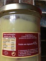 CUISSES DE CANARD X2 BOCAL Ingredients