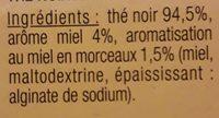 The Noir Gout Miel Ingredients