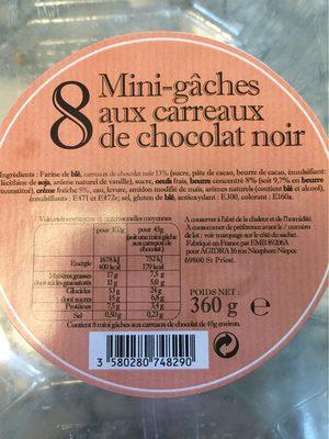 Mini-gches Aux Carreaux De Chocolat Noir