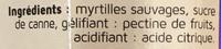 Confiture De Myrtilles Sauvages Ingredients