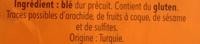Boulgour Gros Ingredients