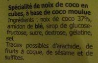La Pause : Cubes De Noix De Coco Ingredients