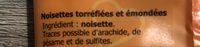 Noisettes Mondes Ingredients