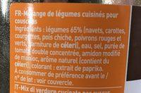 Legumes Pour Couscous Ingredients