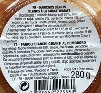 Haricots Gants Blancs 280G Ingredients