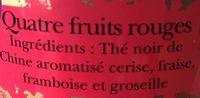 Kusmi Tea The Quatre Fruits Rouges (gro) (250g Dose) Ingredients