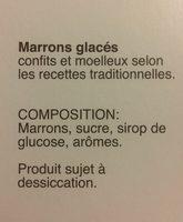 Marrons Glaces Ingredients