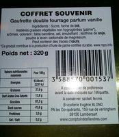 Coffret Gaufrettes Vanille Ingredients