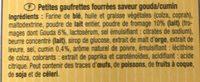 Petites Gaufrettes Fourres Saveur Gouda Cumin Ingredients