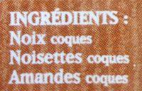 Mlanges Coques: Amandes, Noix, Noisettes Ingredients