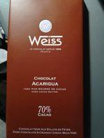 Chocolat Acarigua Tablette Chocolat Noir 70% Aux Clats De Fves Report Card