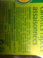 Carottes Rapees Assaisonnees Ingredients