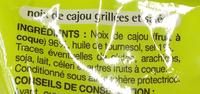 Noix De Cajou Grilles Et Sales Ingredients