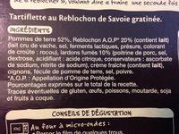 Tartiflette Au Reblochon De Savoie Ingredients