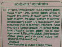 Muesli Croustillant Quinoa Chocalat Bio Ingredients