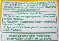 Boisson Au Riz Ingredients