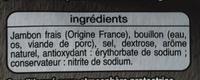 Jambon Suprieur Label Rouge Ingredients