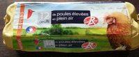 12 Ufs Moyens De Poules Leves En Plein Air Label Rouge Report Card